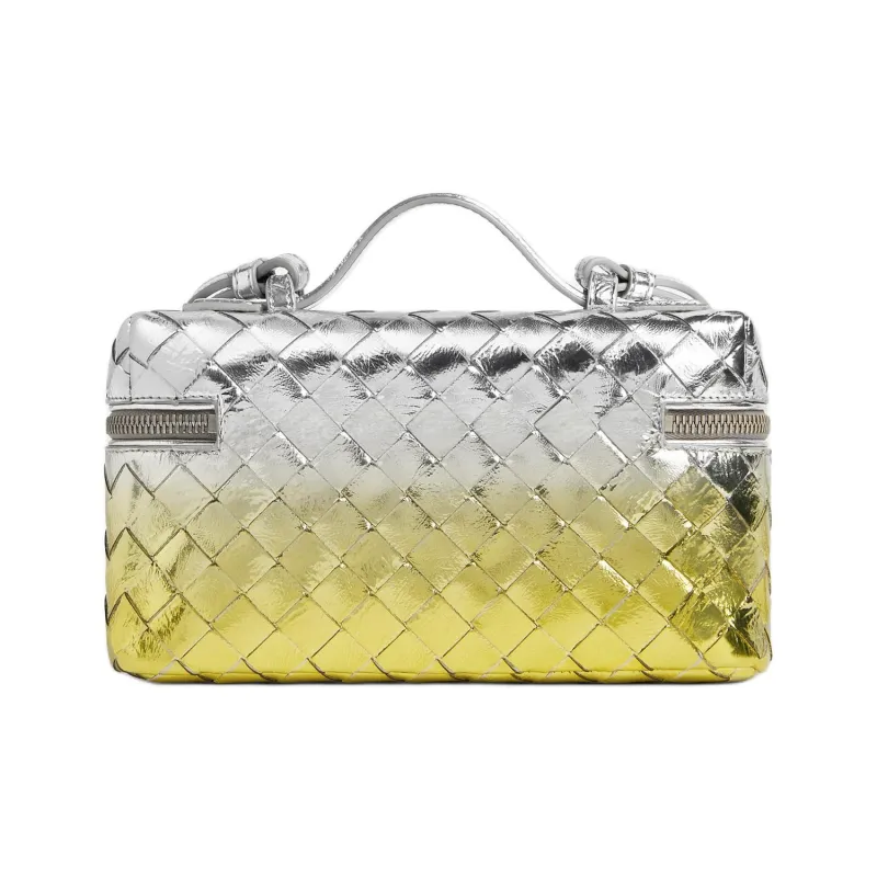 Bottega Veneta Goatskin One Shoulder Handbag Women's Lime & Silver-2