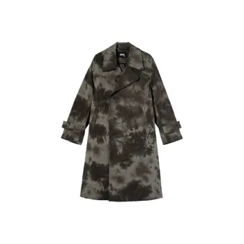 Stussy Trench Coats Men Olive