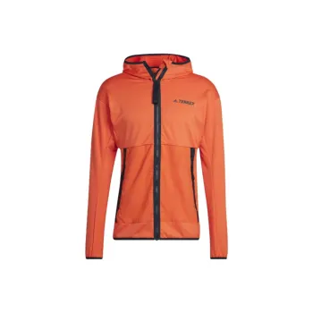 Adidas TERREX TECH FLOOCE LIGHT HOODED HIKING JACKET Jackets Coats Men's Orange