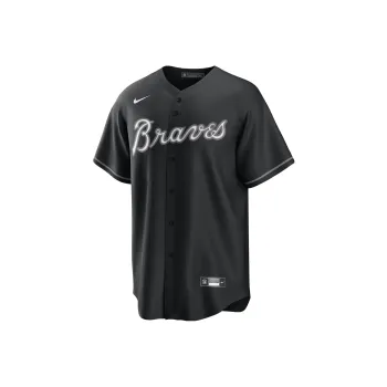 Nike x MLB Baseball Jacket Atlanta Braves Ronald Acuña Jr. Size 13 Men's Black