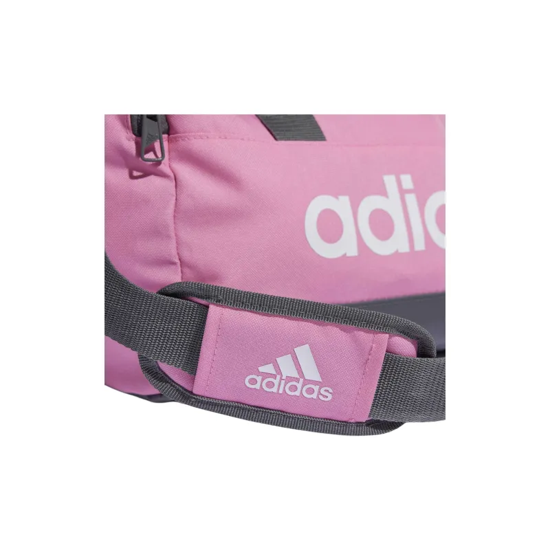Adidas Polyester Travel Bag Unisex Pink & Gray & White-5