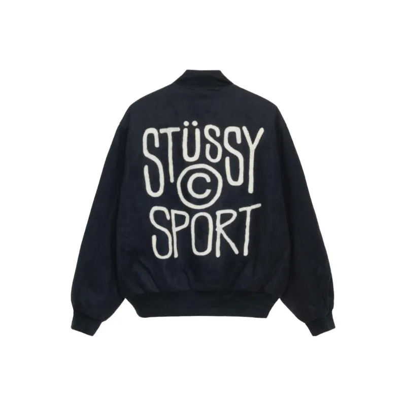 Stussy Sport Melton Varsity Jacket-0