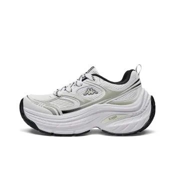Kappa Back to Back Abrasion Resistant Height Increasing Low Top Chunky Sneakers Women's Classic White