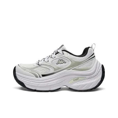 Kappa Back to Back Abrasion Resistant Height Increasing Low Top Chunky Sneakers Women's Classic White
