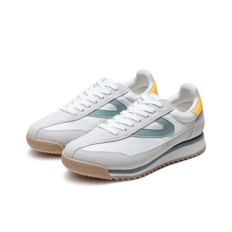 TRETORN Rawlins Breathable Low Top Casual Shoes Women's White/Green/Yellow-1
