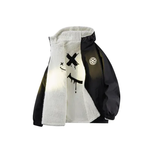 LA'T.WEEKEND Puffer geometric Jacket Coat Unisex