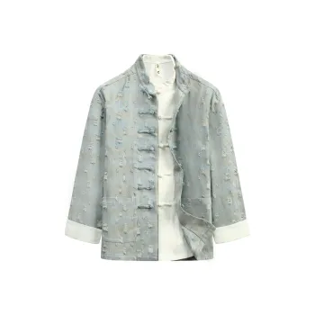 XUANSHENG Jackets Coats Men's Light Blue