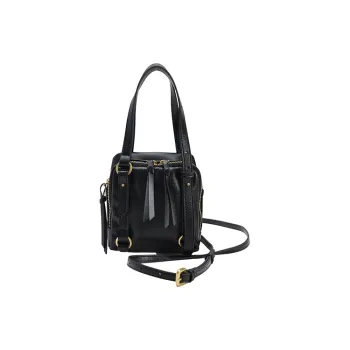 URBAN REVIVO Artificial Leather Crossbody Bag, Shoulder Bag Trumpets Women's Black
