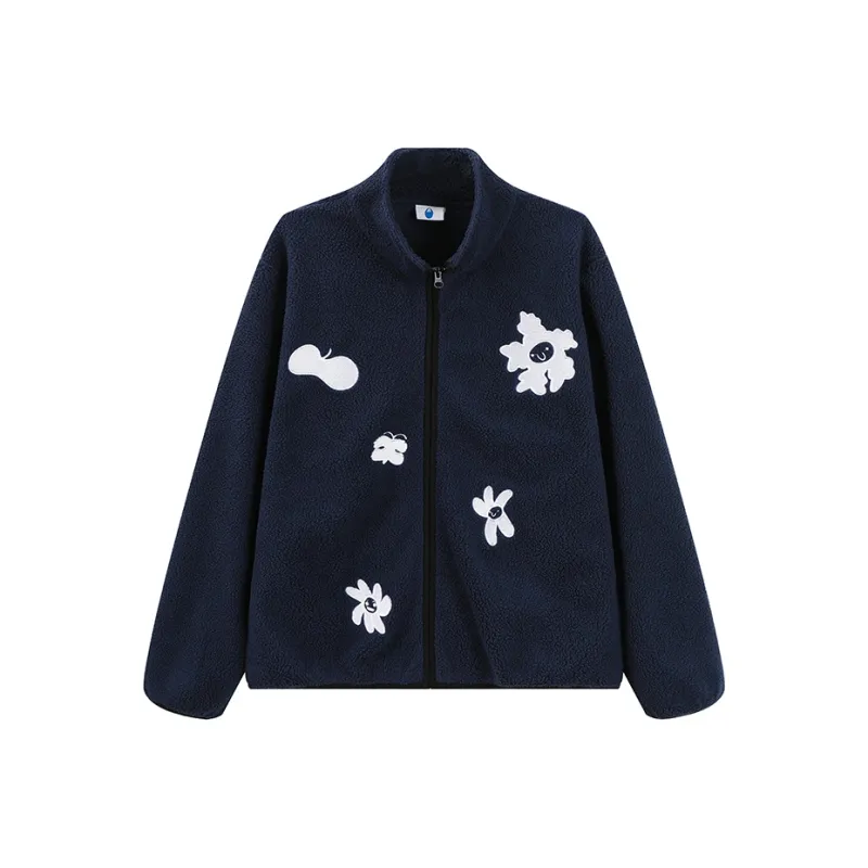 Crying Center Jackets & Coats Unisex Navy Blue-0