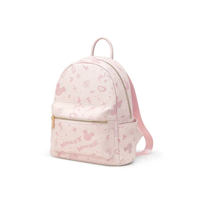 MESUCA Disney, Collaboration Disney Collection PU Backpack Regular Women's Ecru/Pink/Silver-9