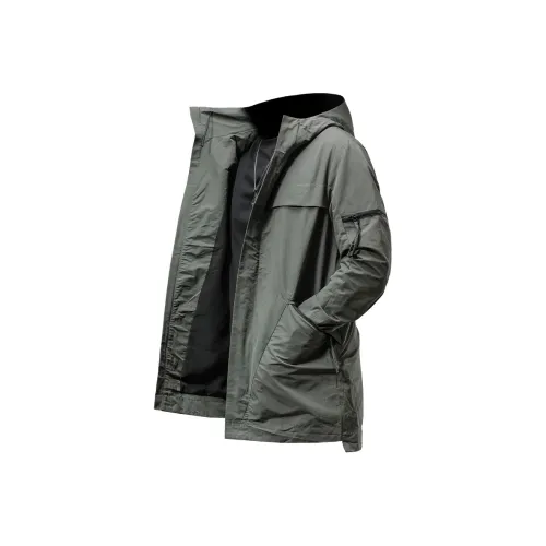 Seasonal Words Jackets Coats Men's Green
