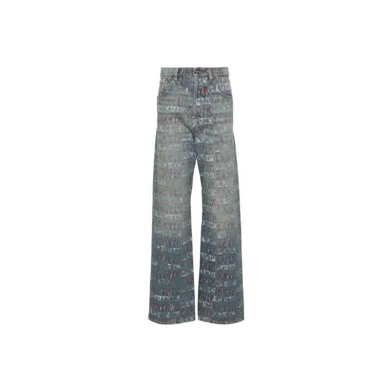 Lanvin X Future Logo print Jeans-0