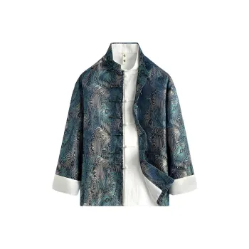 XUANSHENG Jackets Coats Men's Peacock Feather