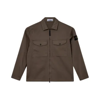 STONE ISLAND Logo Patch Zip Up Jacket