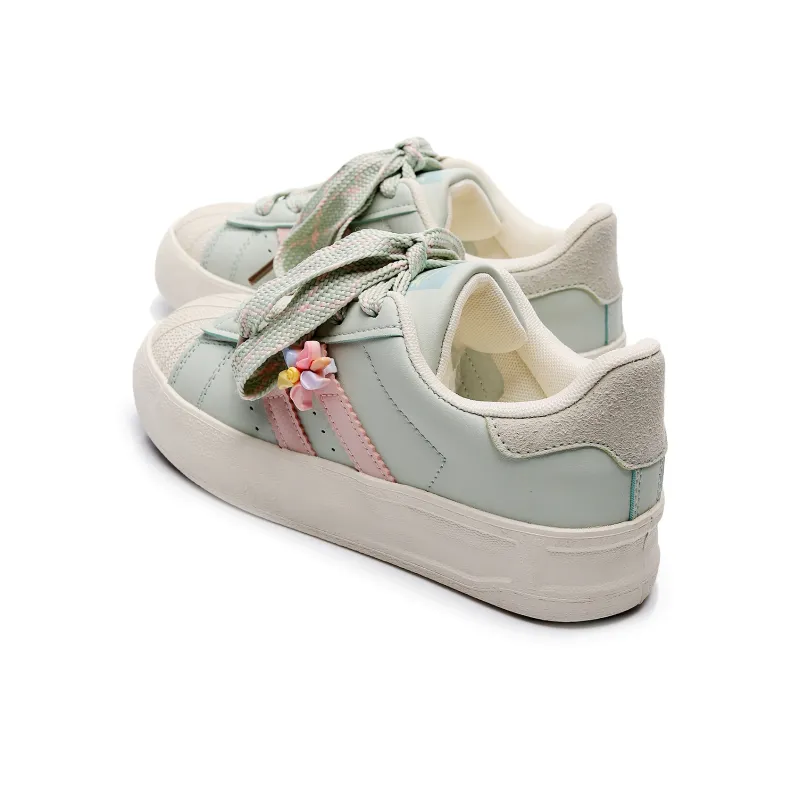 Feiyue Girly Heart Series Abrasion Resistant, Lightweight, And Breathable Low Top Skateboard Shoes Women's-4