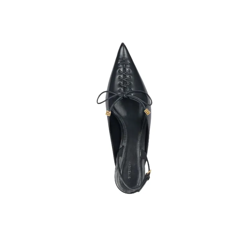 Givenchy Lace up Slingbacks Black Women's-3