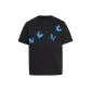 Black with Blue Print