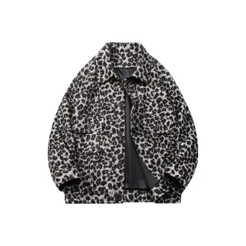 EYEUNDERSTAND Coats Unisex Leopard Print