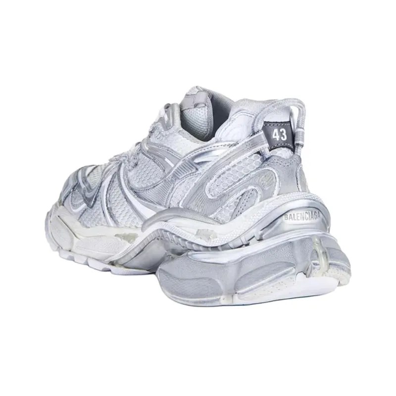 Balenciaga Runner2.0 Low Top Chunky Sneakers Men's White-3