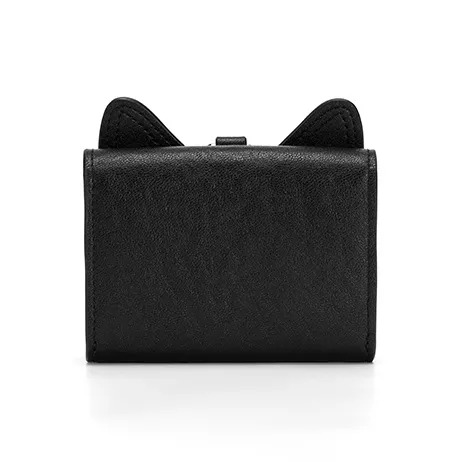 JELLYTOYBOY Cow Leather Meowth Planet Coin Purse, Card Holder Unisex Black-3
