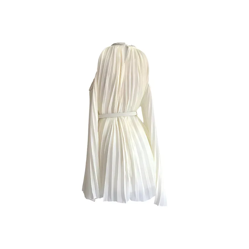 KKX Long Sleeved Dress Women's Milk White-1