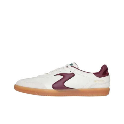 Skechers Hotshot Pyke Low Top Skateboard Shoes Men's White Red