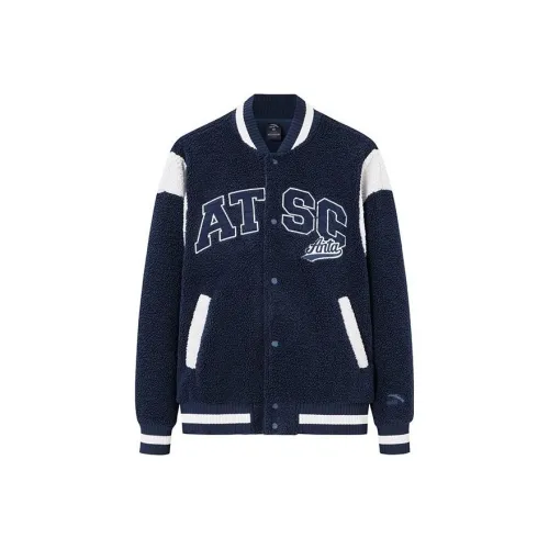 Anta Life Collection Baseball Jacket Unisex Deep Navy Blue