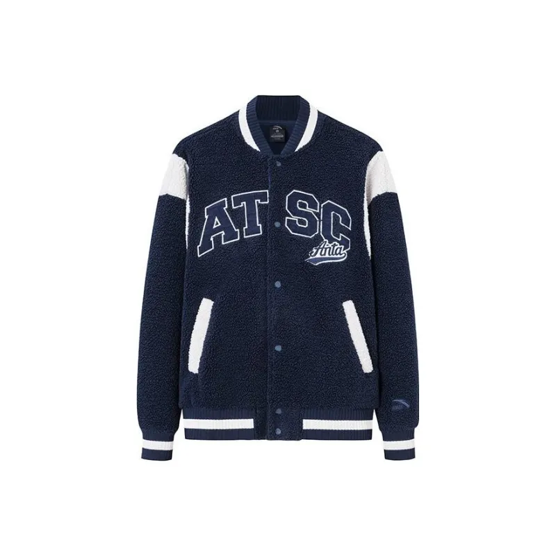 Anta Life Collection Baseball Jacket Unisex Deep Navy Blue-0