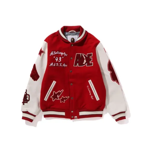 A BATHING APE Multi Motif Varsity Jacket