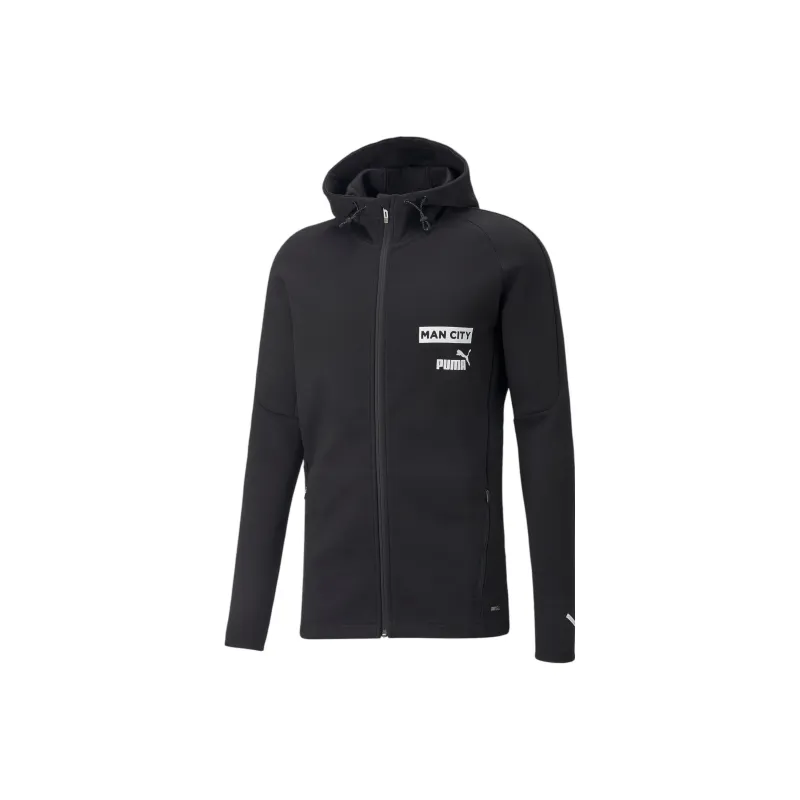 PUMA Manchester City F.C. Football Casuals Hooded Jacket Men Jacket Men's Black-0