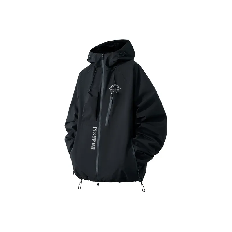 PISYPOX Water Resistant Windproof Wear Resistant Windbreaker Jacket Unisex-0