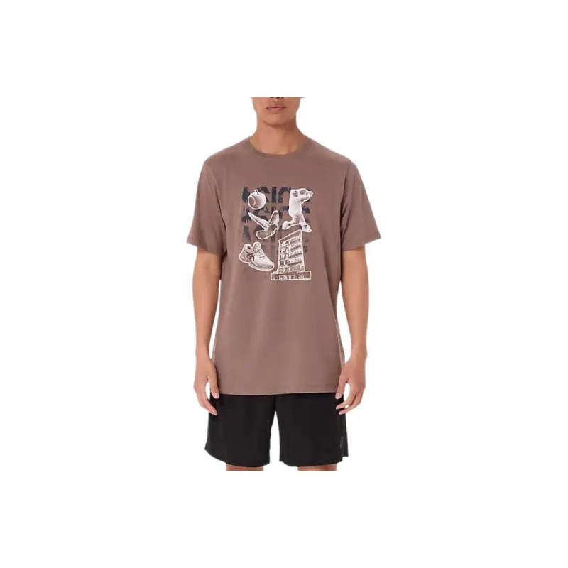 Asics TENNIS CITY T Shirt Men's Taupe-0