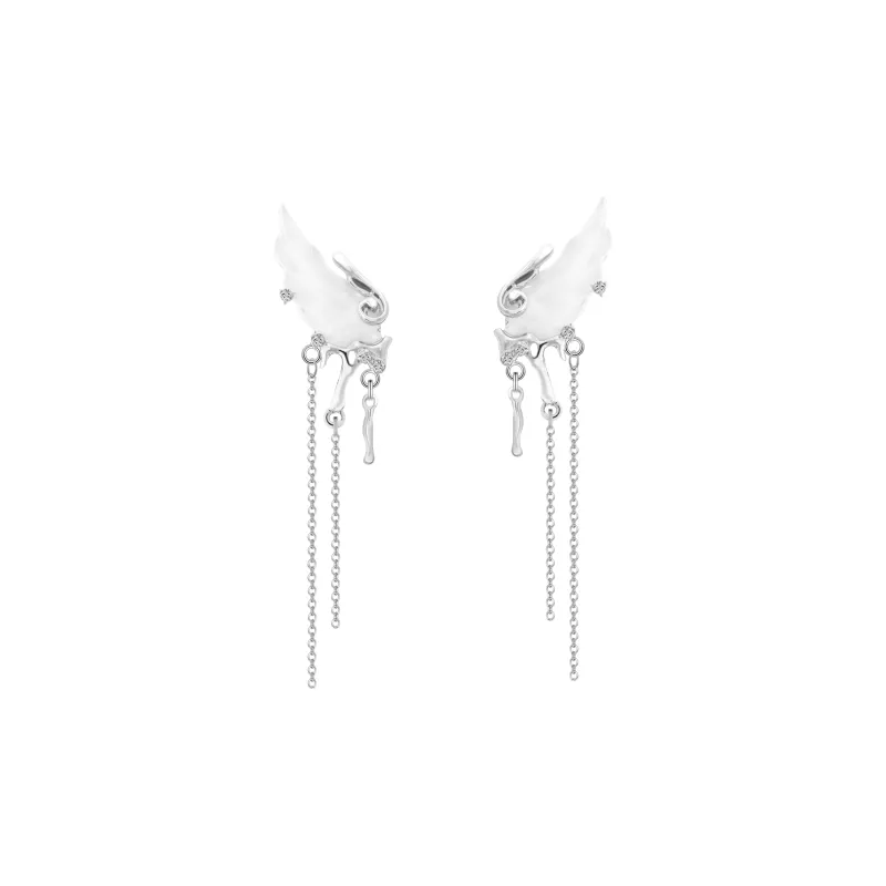 KEYS VIA Copper Alloy, Resin, Rhinestone Hoop Earrings, Stud Earrings Women's-0