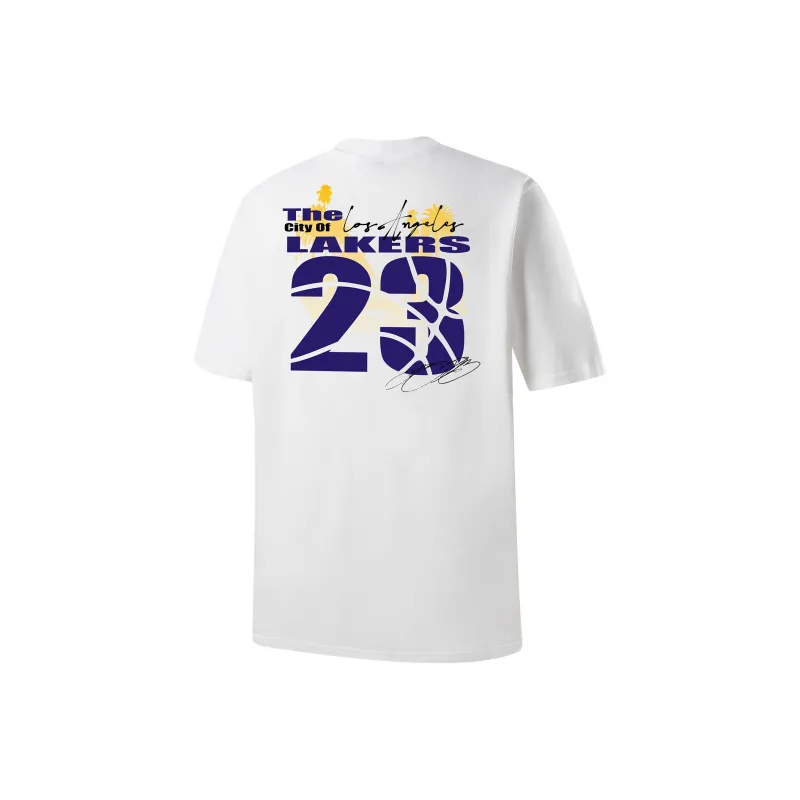 NBA Los Angeles Lakers Team Culture Collection T Shirt Unisex White-0