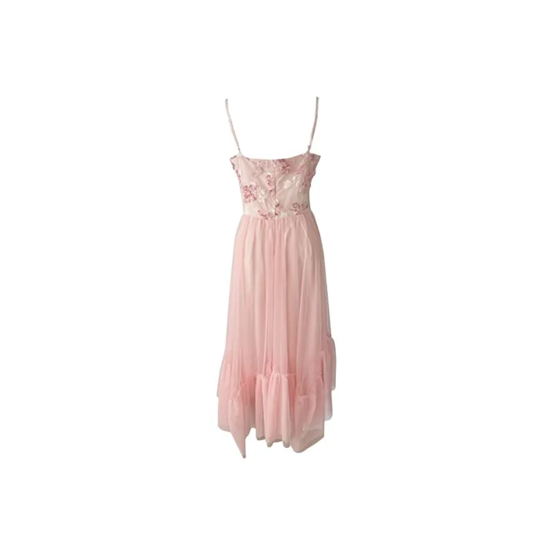HUINIAN Slip Dress Women's Smoke Pink Purple-1