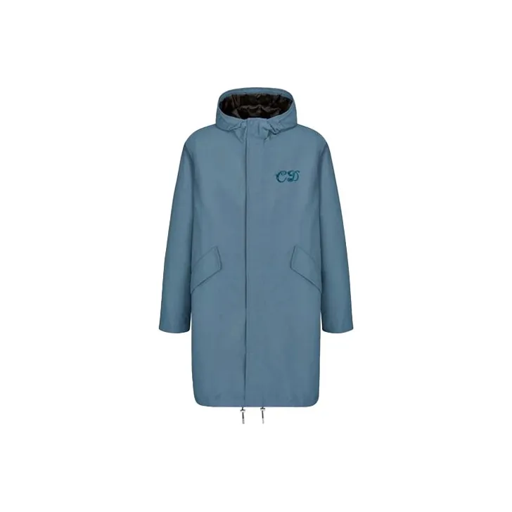 DIOR Dior Quarterly New Products Parka Coats Men's Blue-0