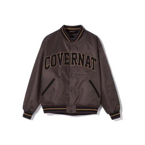 COVERNAT Casual Jackets & Coats Comfortable Versatile Street Style Baseball Jacket Unisex Brown