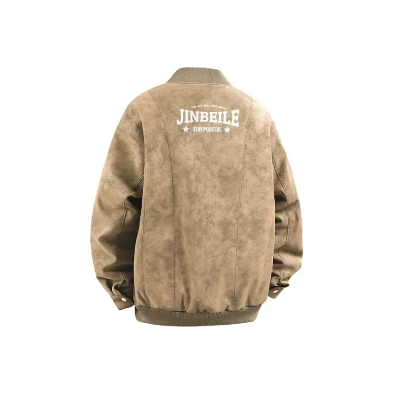 JINBEILE Jackets Coats Unisex Khaki-0