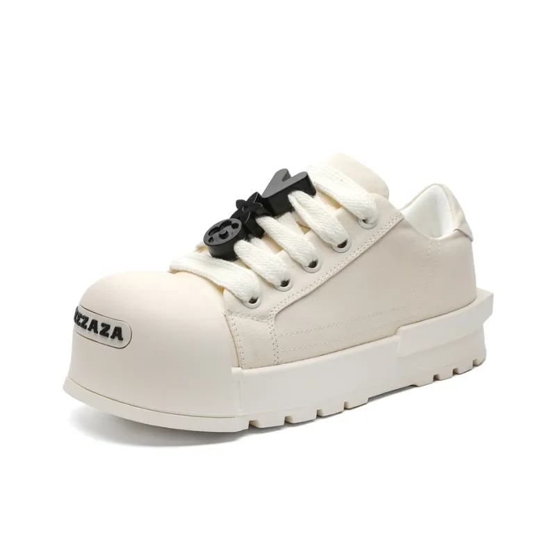 ΛOLUNKΛ Canvas Shoes Unisex Low Top Black-6