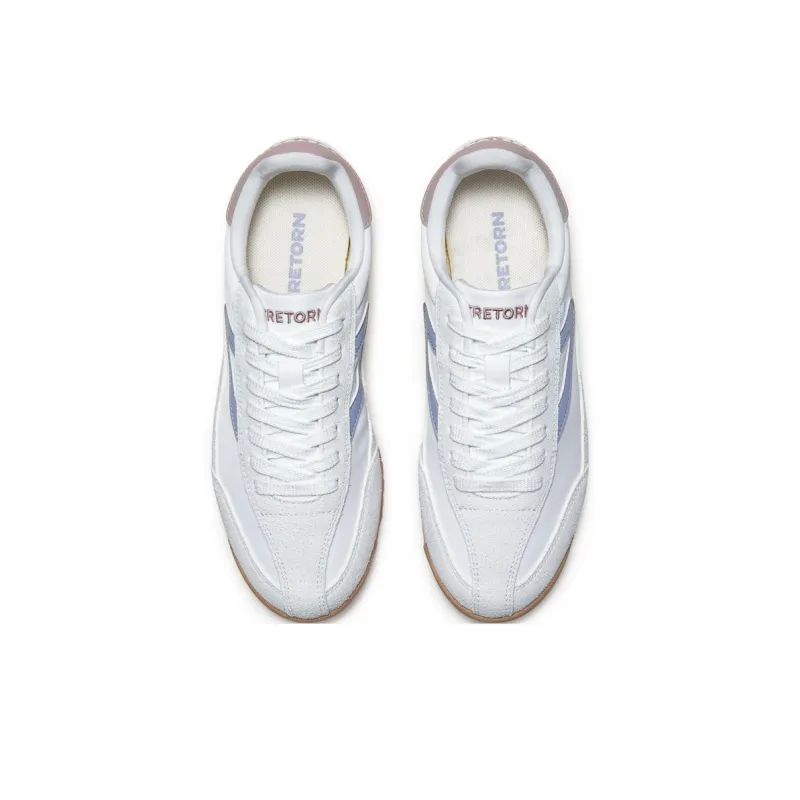 TRETORN Slip Resistant Low Top Casual Shoes Women's White/Purple-3