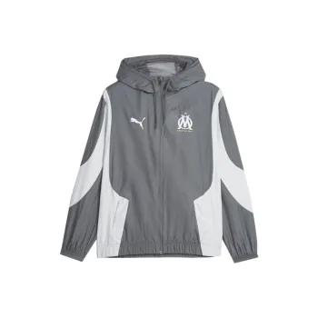 PUMA Veste D'avant-match 23/24 Olympique De Marseille Jacket Men's Gray