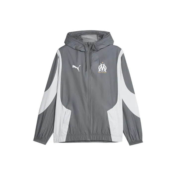 PUMA Veste D'avant-match 23/24 Olympique De Marseille Jacket Men's Gray-0