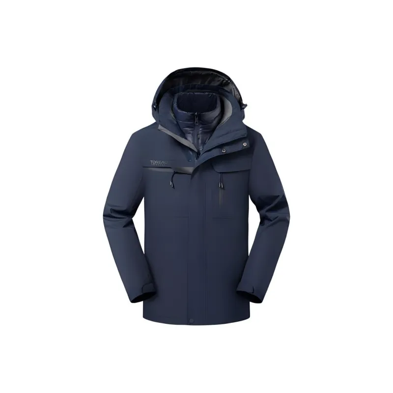 TOREAD Waterproof And Warm Windbreaker Jacket Men's Navy Blue-0
