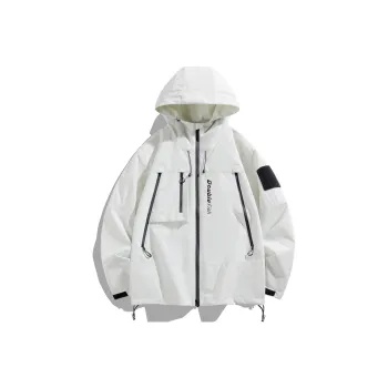 DOUBLEFISH Water Resistant Windproof And Water Repellent Windbreaker Jacket Unisex