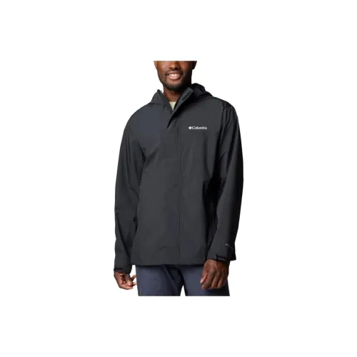 Columbia Hiking Waterproof And Windproof To Keep Warm Windbreaker Jacket Men's Black