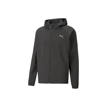 PUMA RUN FAVORITE WOVEN HOODED JACKET Men's Black