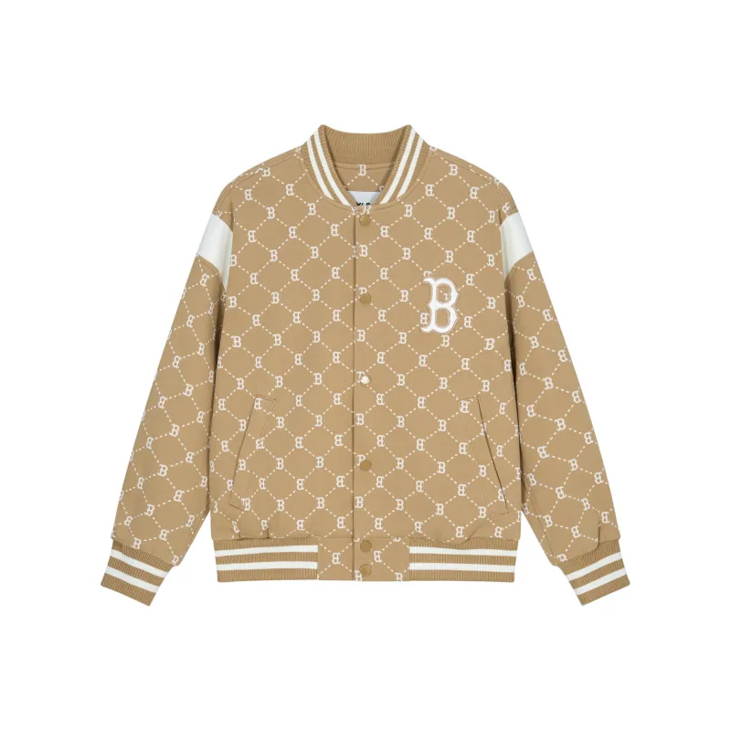 MLB SS24 Baseball Jacket Unisex Light Camel-0