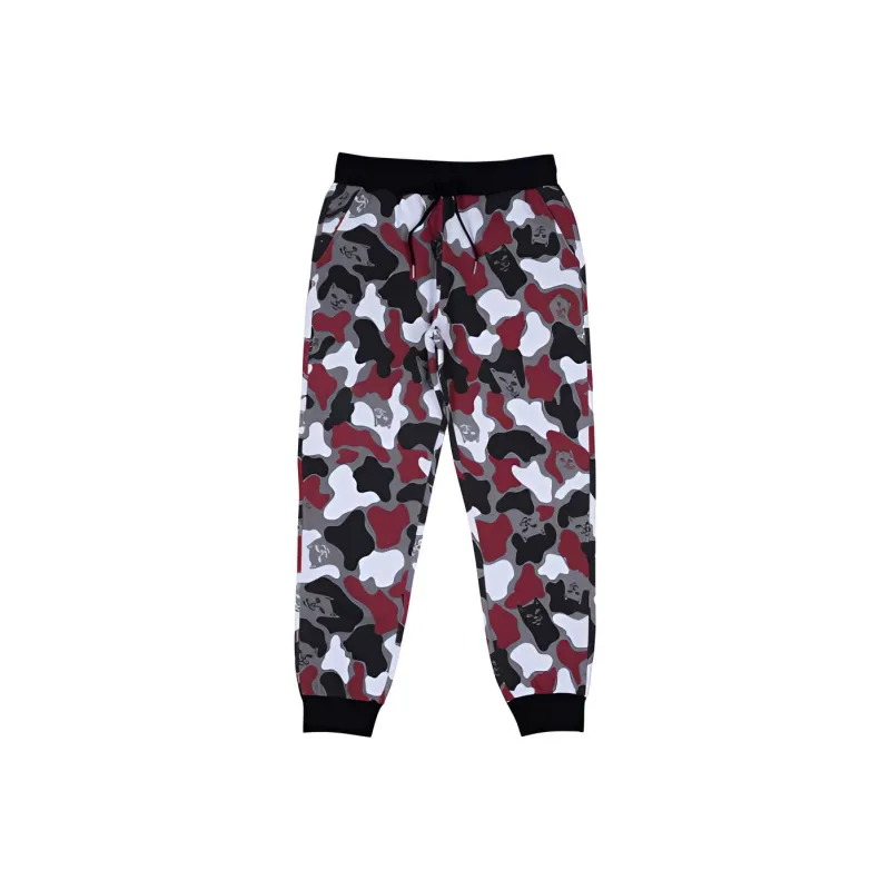 RIPNDIP Straight Sports Pants Unisex Red Camouflage-0