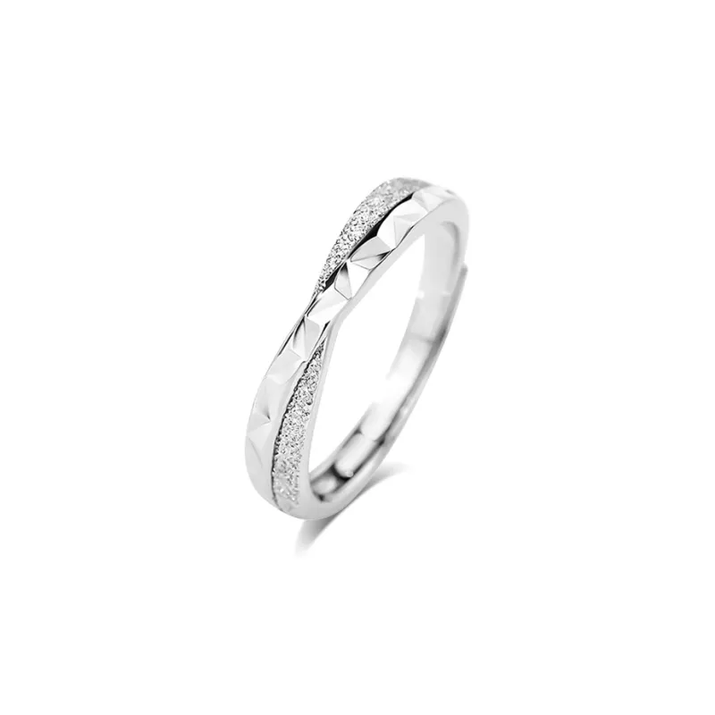 BLANK IN BLANK Sterling Silver Rings Unisex-5