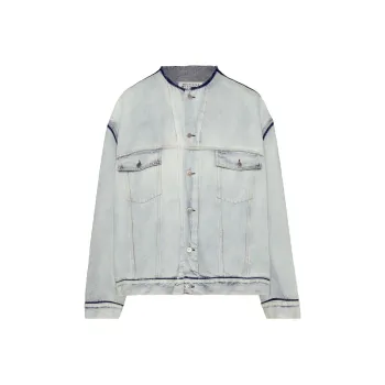Maison Margiela Raw Cut Detailed Denim Jacket